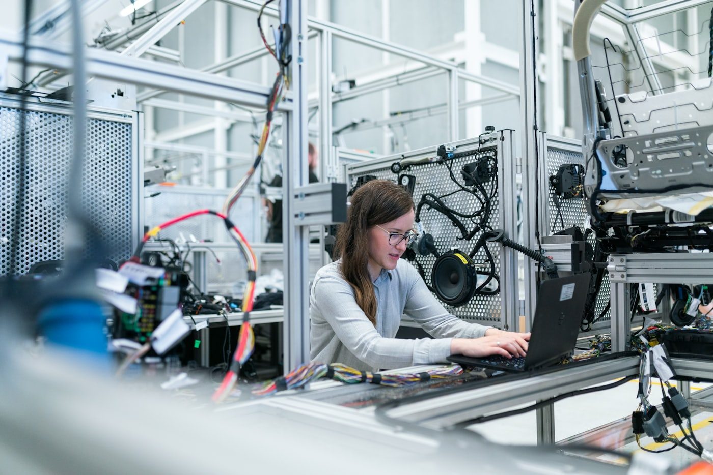Field engineer working on network infrastructure